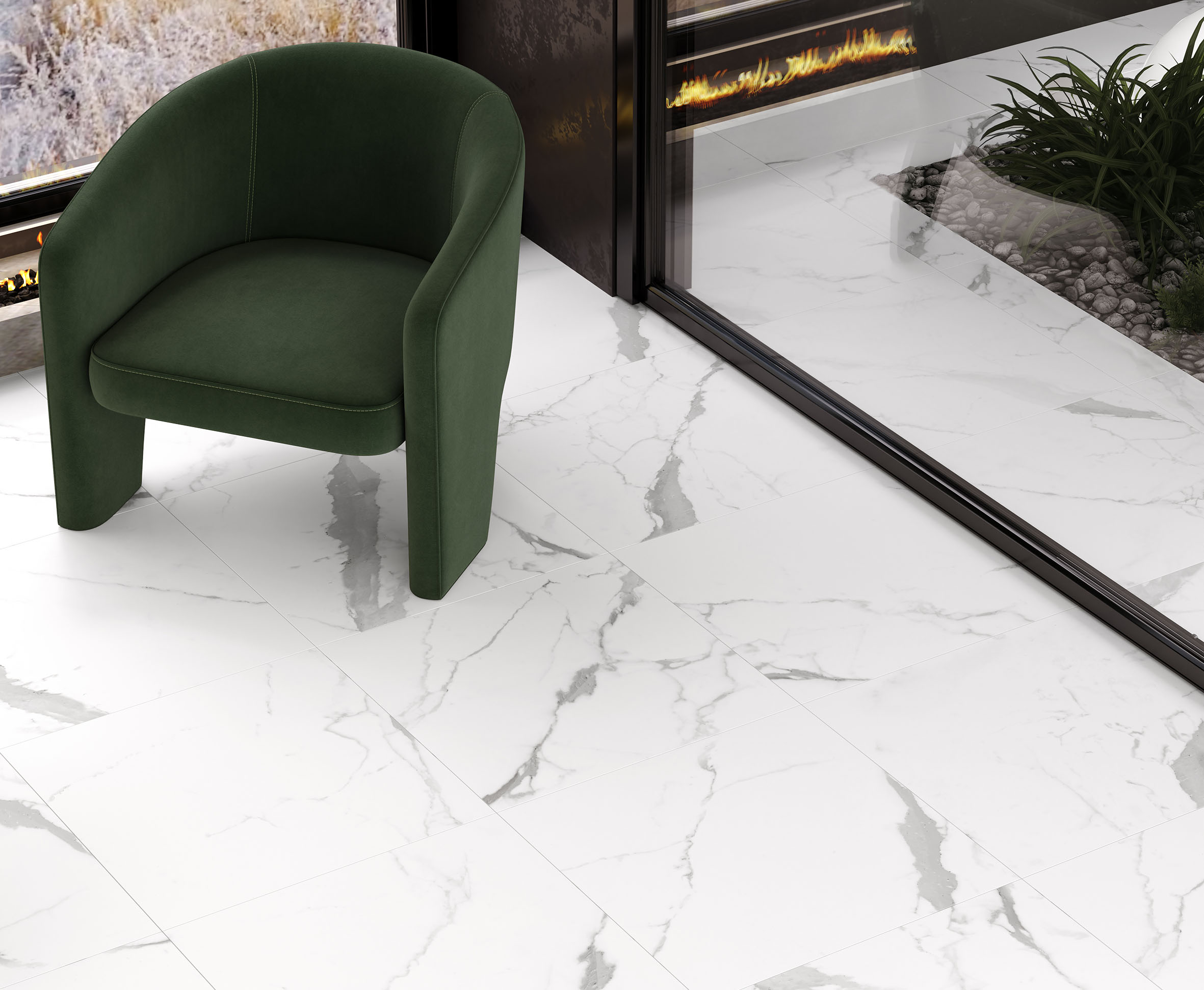 Venatino grey керамогранит белый сатинированный карвинг 60x120