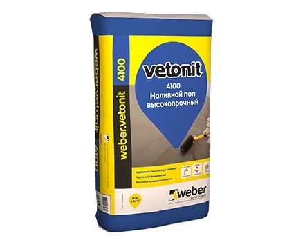Наливной пол weber vetonit 4100 высокопрочный 20кг
