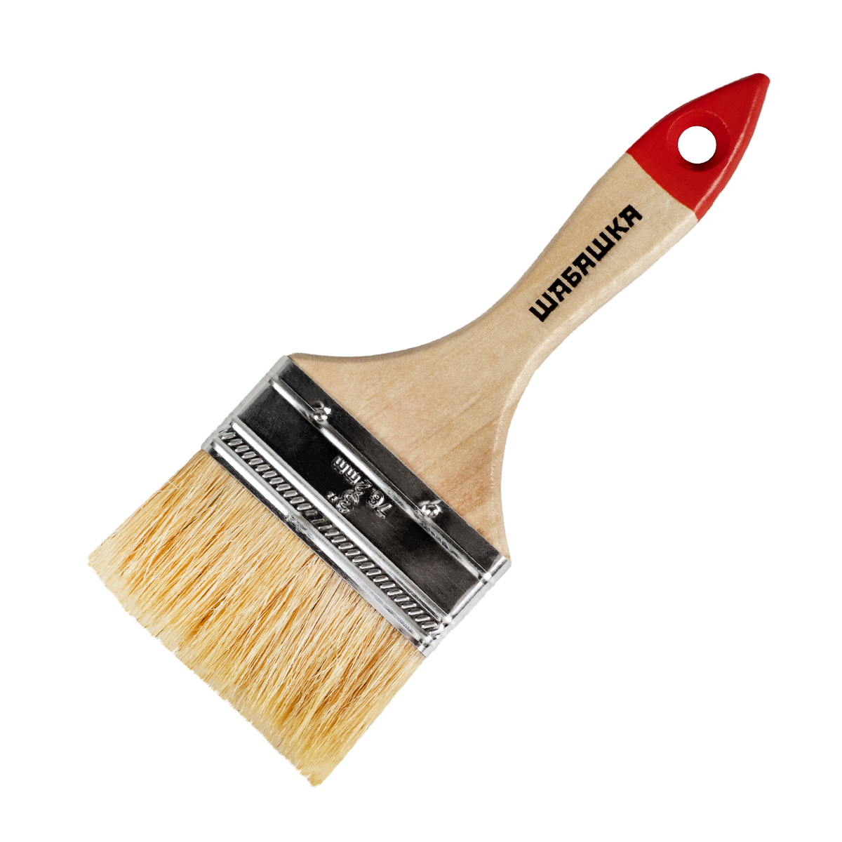 Кисть плоская "шабашка"  №3 /75 мм (12/360) дерев.ручка  108-5030