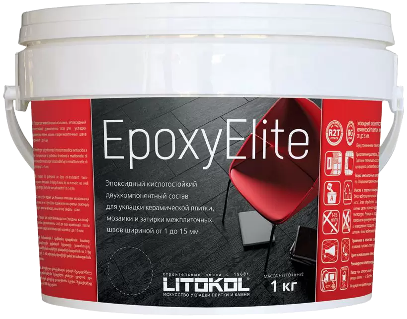 Litokol Epoxyelite / Литокол состав двухкомпонентный кислотостойкий, эпоксидный