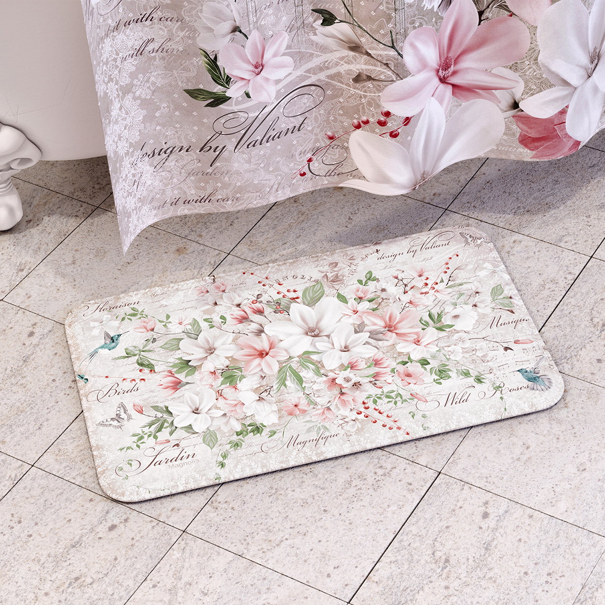 Коврик для ванной "jardin" 50*80 см (1/20) "valiant" jr-p-58