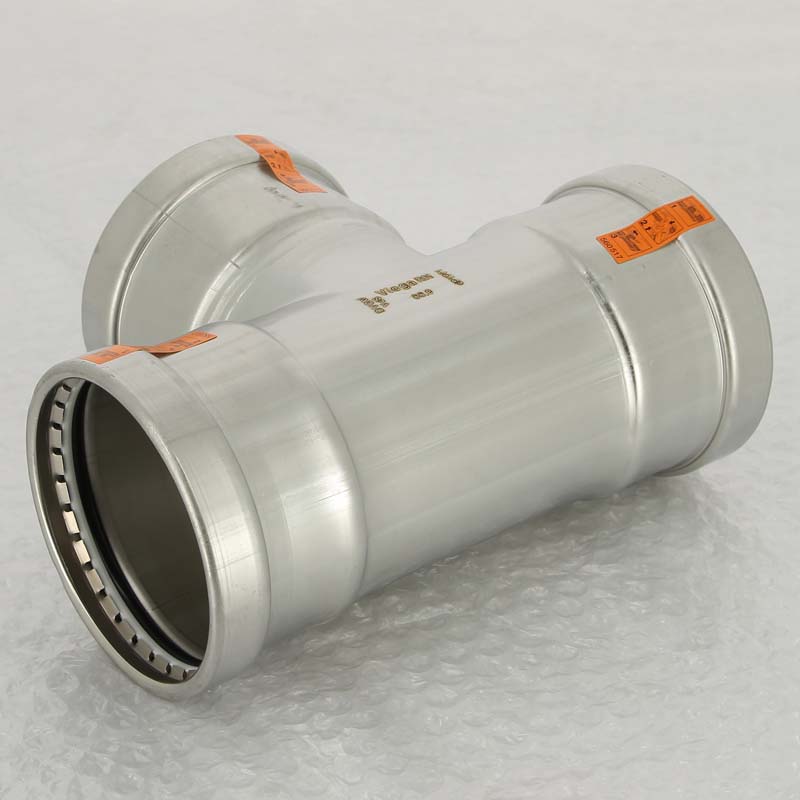 Тройник пресс 88.9 нержавеющая сталь Sanpress Inox VIEGA