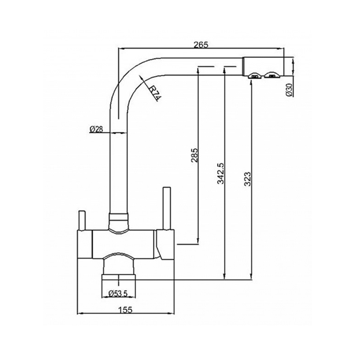 Смеситель для кухни с подключ. к фильтру питьев. воды zr 348 yf br "zorg"