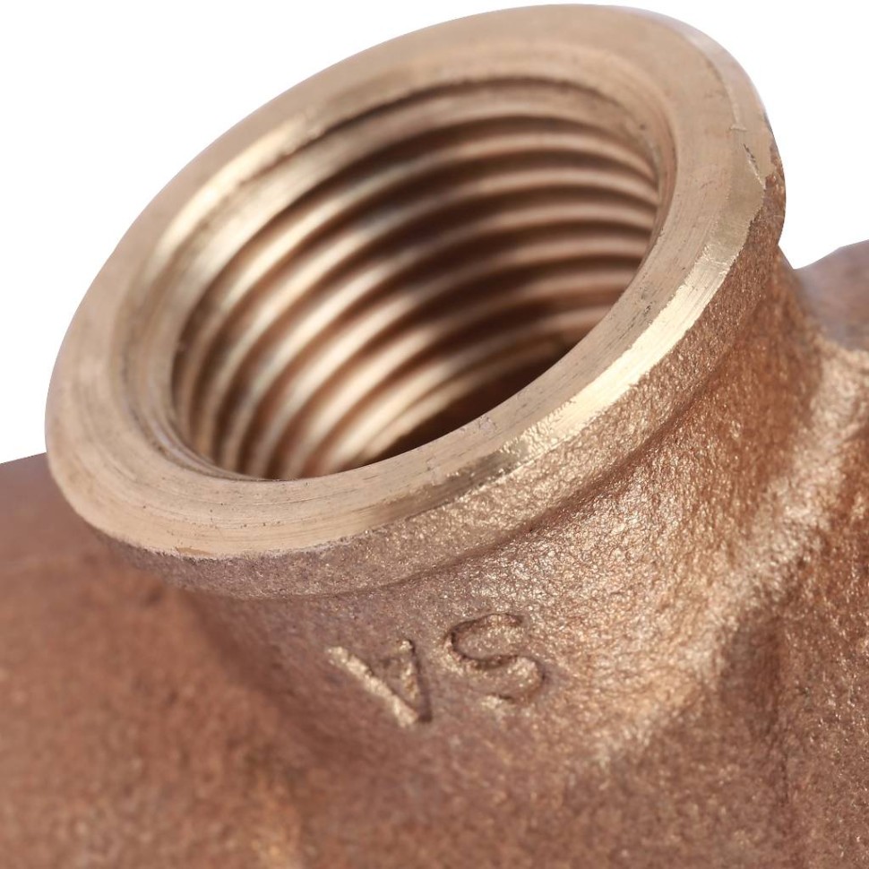 Тройник 35x1/2"x35 переходной под пайку с резьбой (ВР) SANHA бронза 141303512