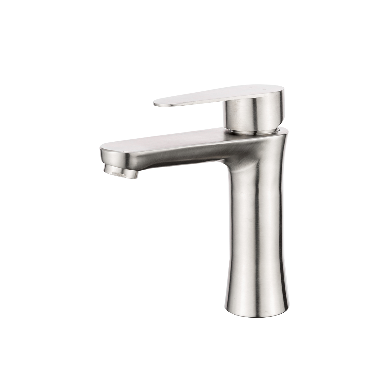 Смеситель для умывальника f1048 монолитный (нерж.сталь), сатин (1/10) "frap"