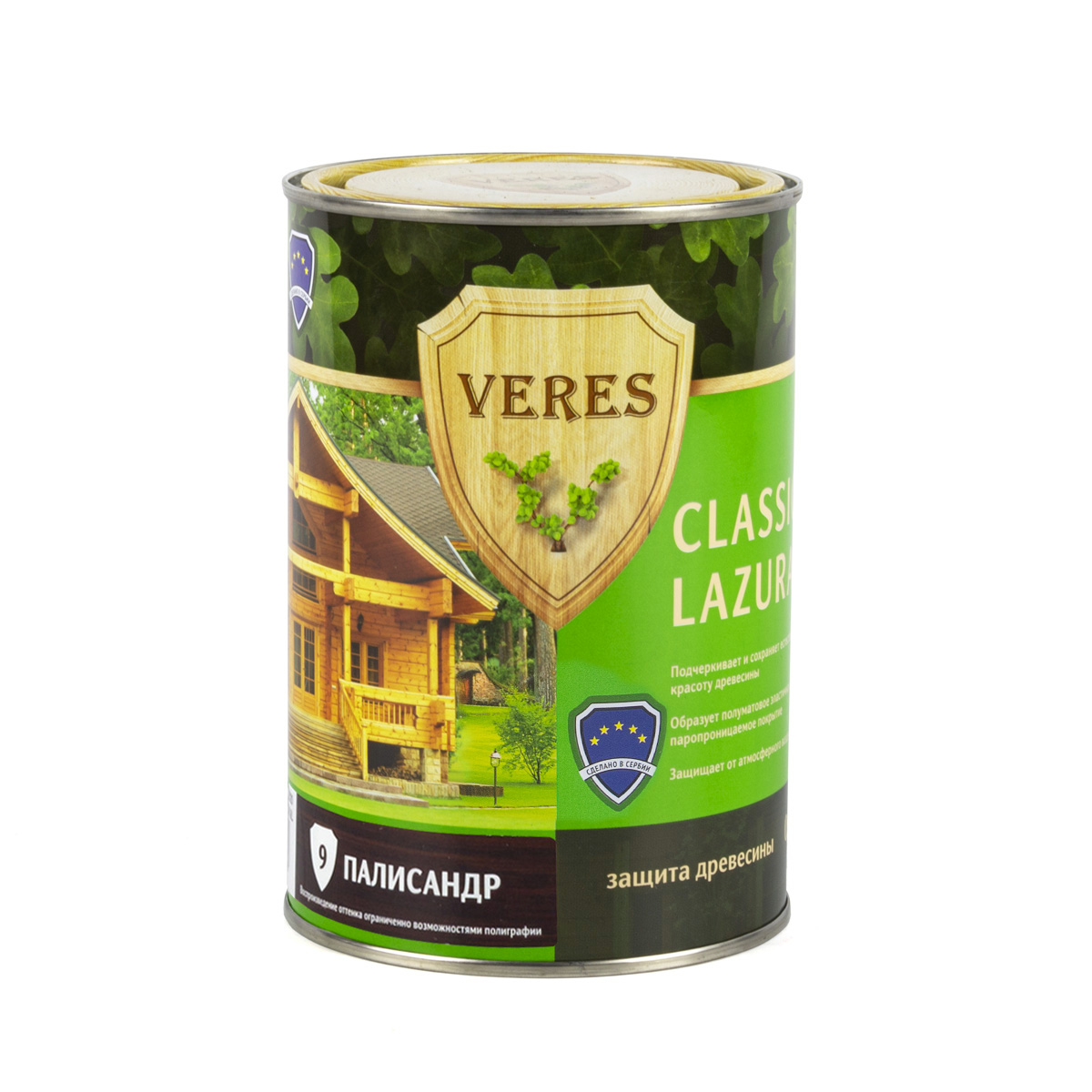 Верес классик лазура № 9 палисандр  0,9 л (1/6) "veres"