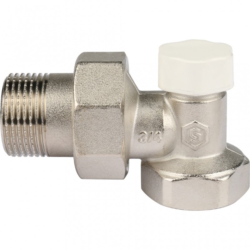 Клапан запорно-балансировочный 3/4" угловой ВН STOUT