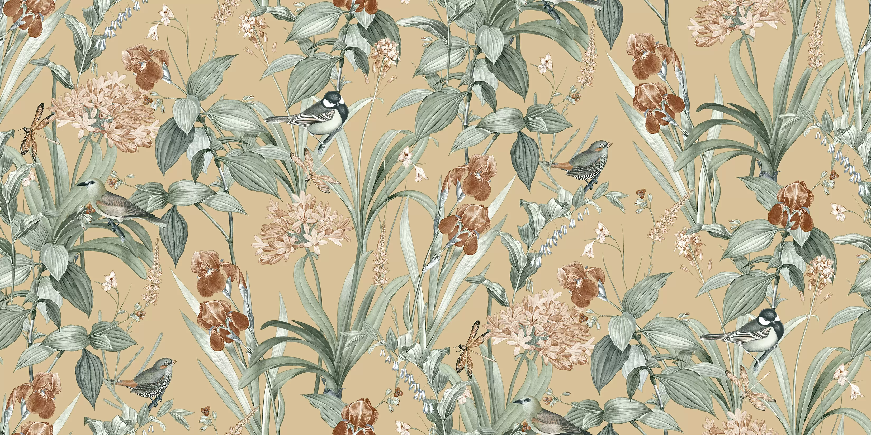 M64792D Обои Ugepa (Botanique) (1*6) 10,05x1,06 винил на флизелине