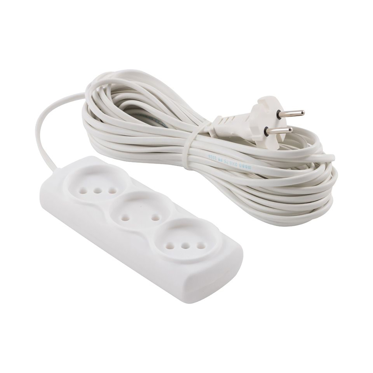 Удлинитель "engy эконом" 10 м, 3 розетки (шввп 2 х 0,75), белый (1/40)