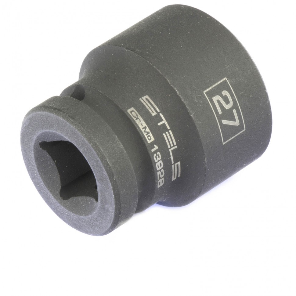 Головка ударная шестигранная, 27 мм, 1/2, CrMo Stels (13928)