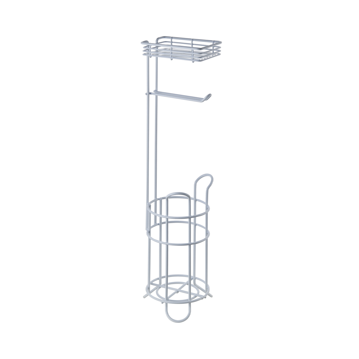 Держатель для туал. бумаги с полкой и накопителем (белый) (1/4) "swensa" swfl-980-wht