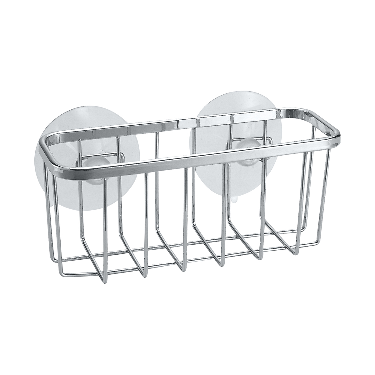 Полка для ванной на присосках 14*5,3*6,3 см хром. (1/24/72) "рыжий кот" cozy-b-1