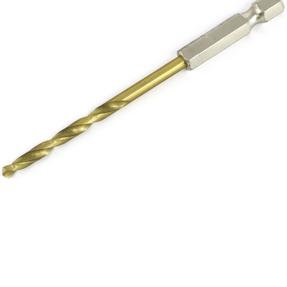 Сверло по металлу, 3.8 мм, HSS, нитридтитановое покрытие, шестигранный хвостовик Matrix (717382)