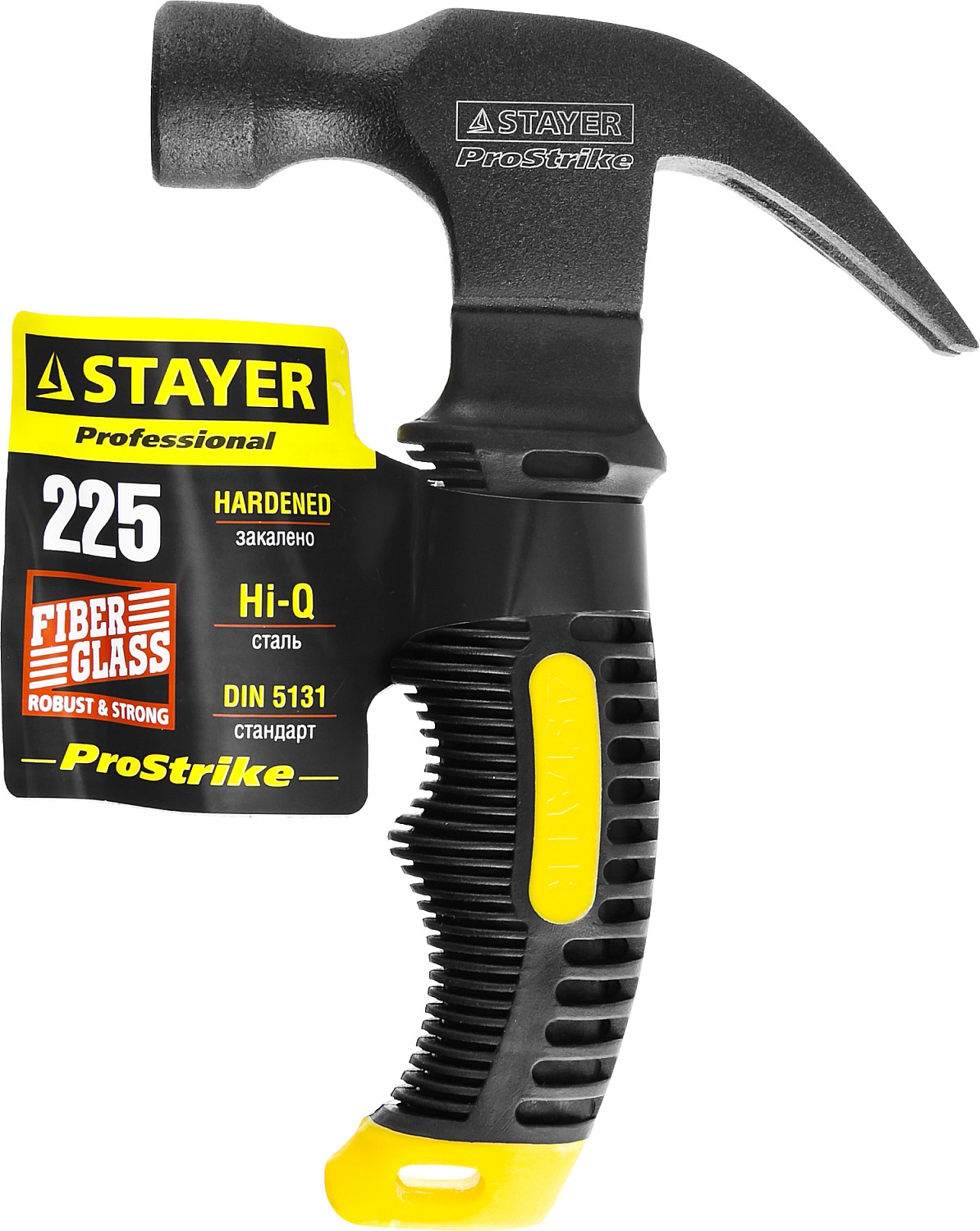 STAYER Compact, 225 г, столярный укороченный молоток-гвоздодёр, Professional (2026-225)