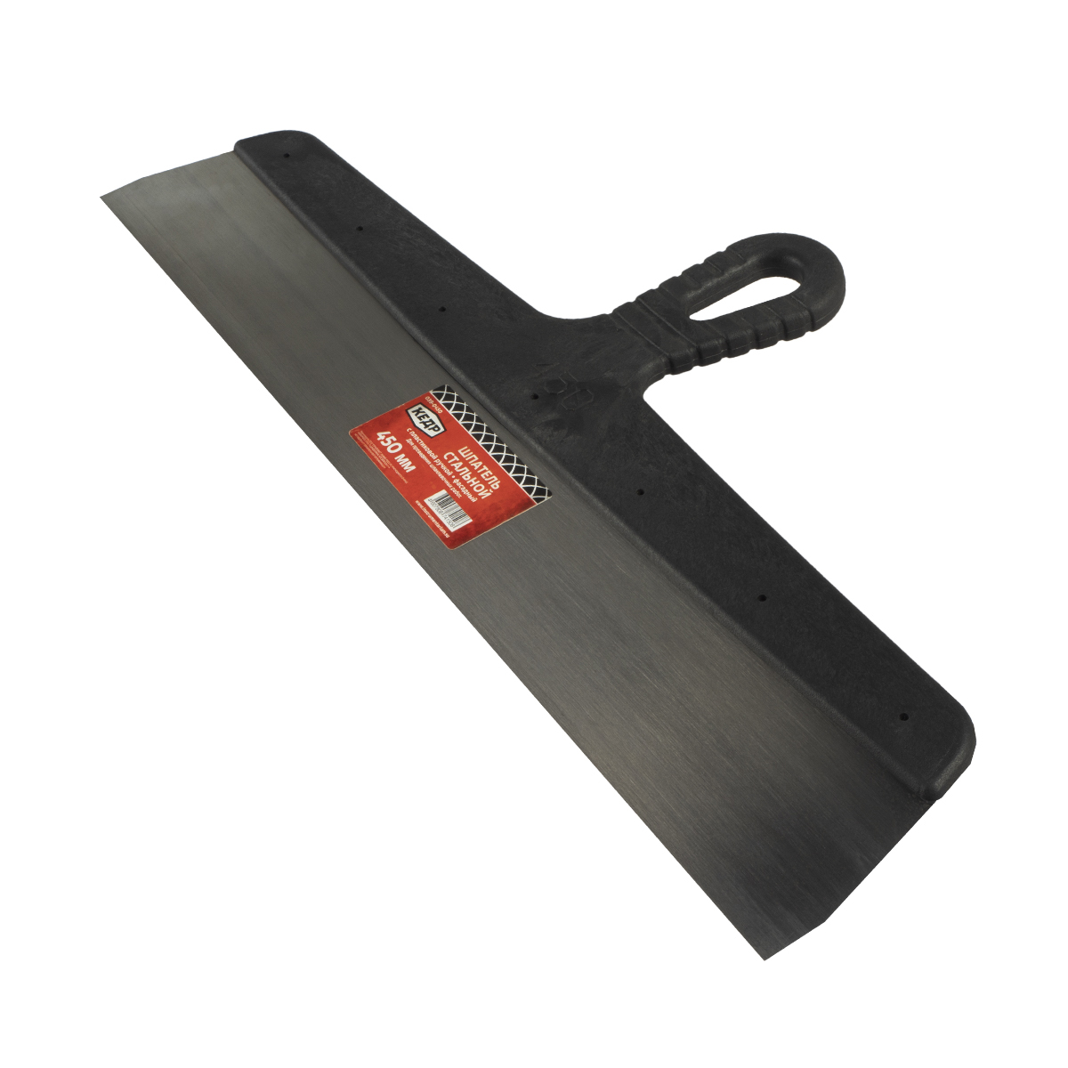 Шпатель фасадный стальной  450 мм пластм. ручка (12/96) "кедр"  039-0450