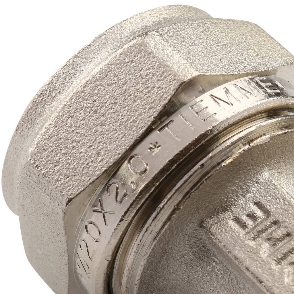 Угол переходной 20 х 1/2'' ВР обжим TIEMME для металлопластиковых труб