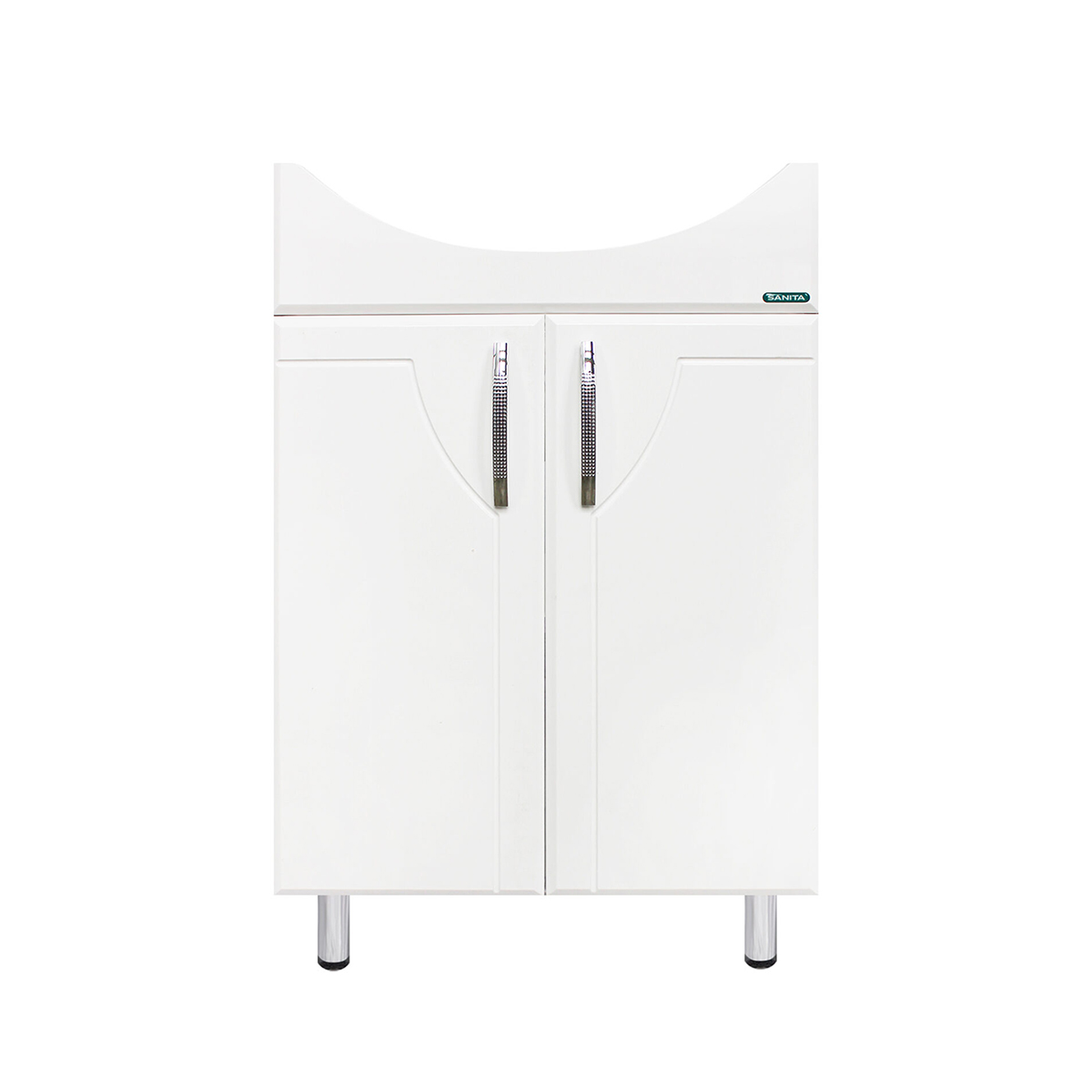 Тумба под раковину напольная "идеал" 820*520*330 мм, белая "sanita" idlsacw56013f1