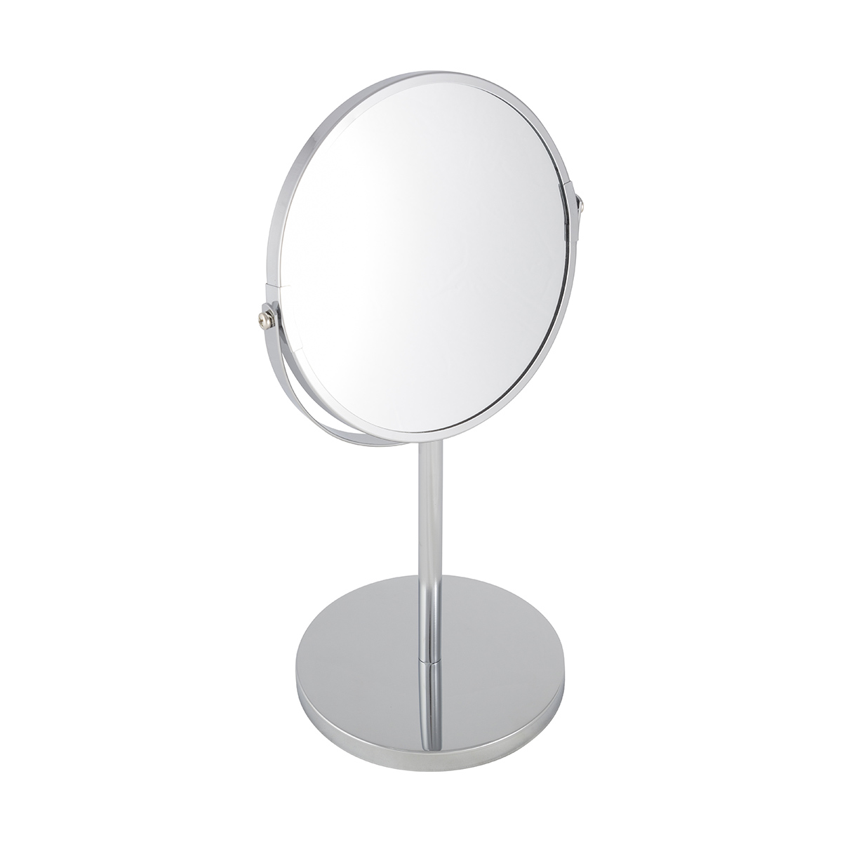 Зеркало косметическое m-1605  d=17 см двустороннее на ножке (1/12) "рыжий кот"