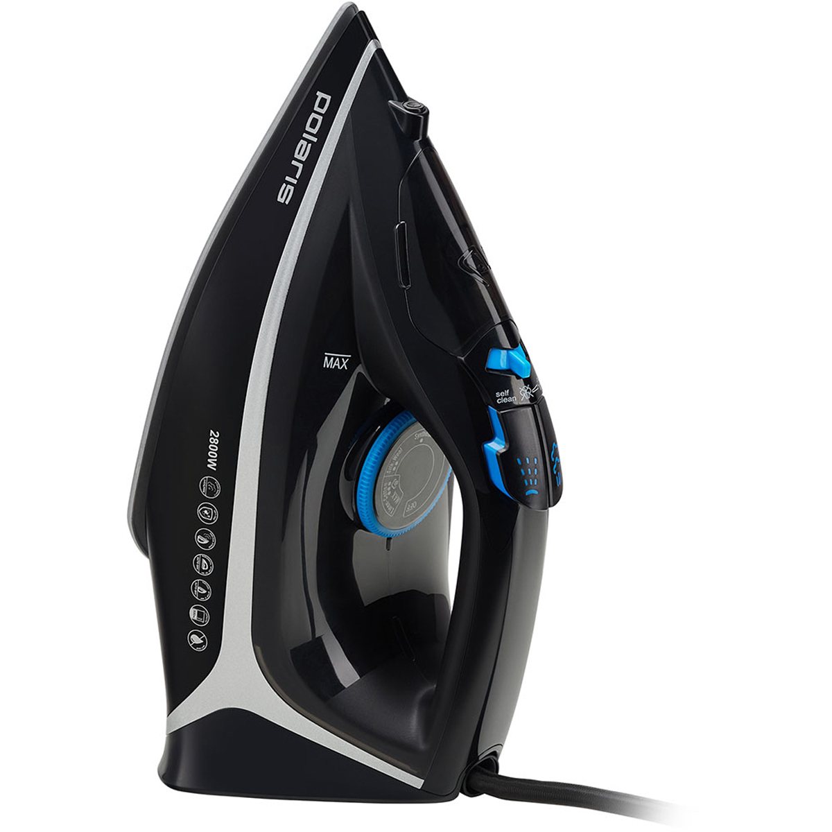 Утюг pir 2868ak 3m 2800 вт подошва керамич. (черный/серебряный) (1/8) "polaris"