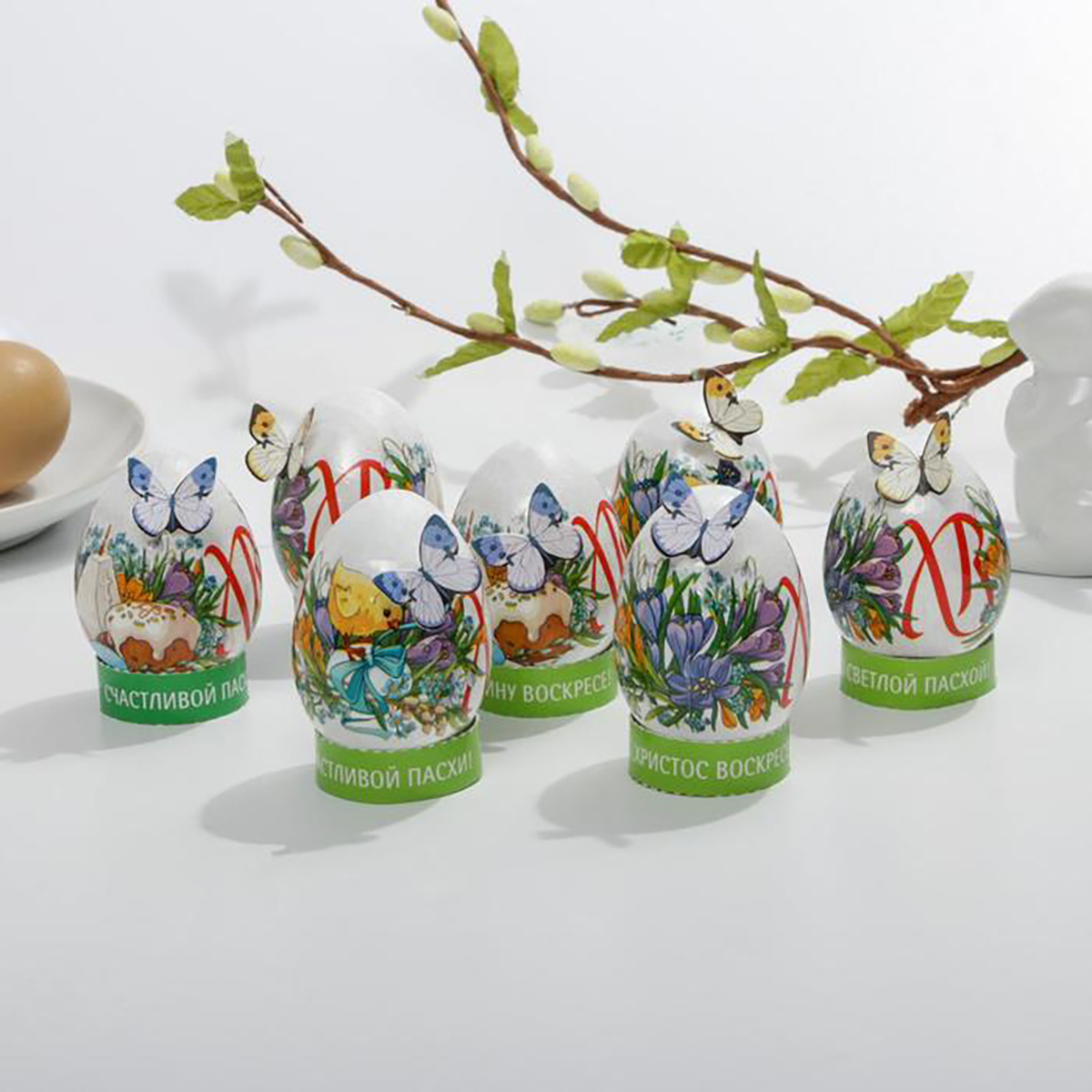 Термопленка для яиц "цыплята в цветах" 9*16 см (1) 5385333