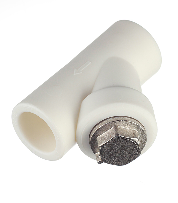 Фильтр сетчатый косой 32 мм ВВ PP-R под пайку VALTEC белый