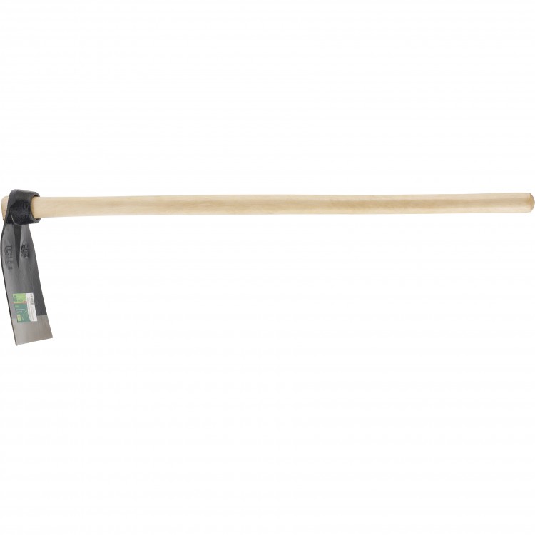 Кетмень, 175 х 230 х 910 мм, цельнокованый, деревянный лакированный черенок, Сибртех (62357)