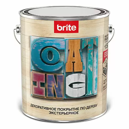 BRITE FLEXX покрытие премиальное декоративное по дереву, экстерьерное, бесцветное (2,7л)