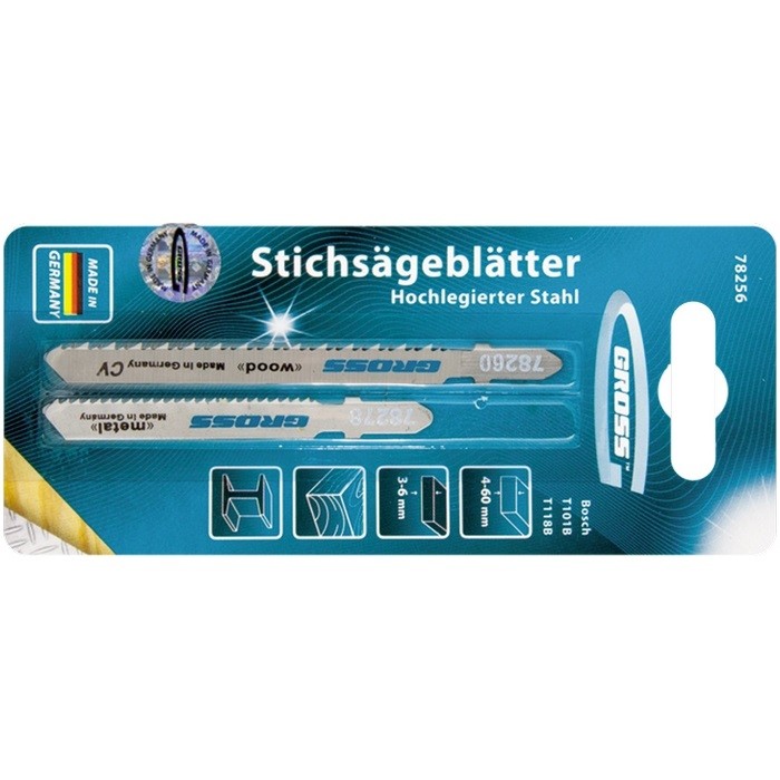 Набор полотен для электролобзика универсальный, 2 шт Gross (78256)