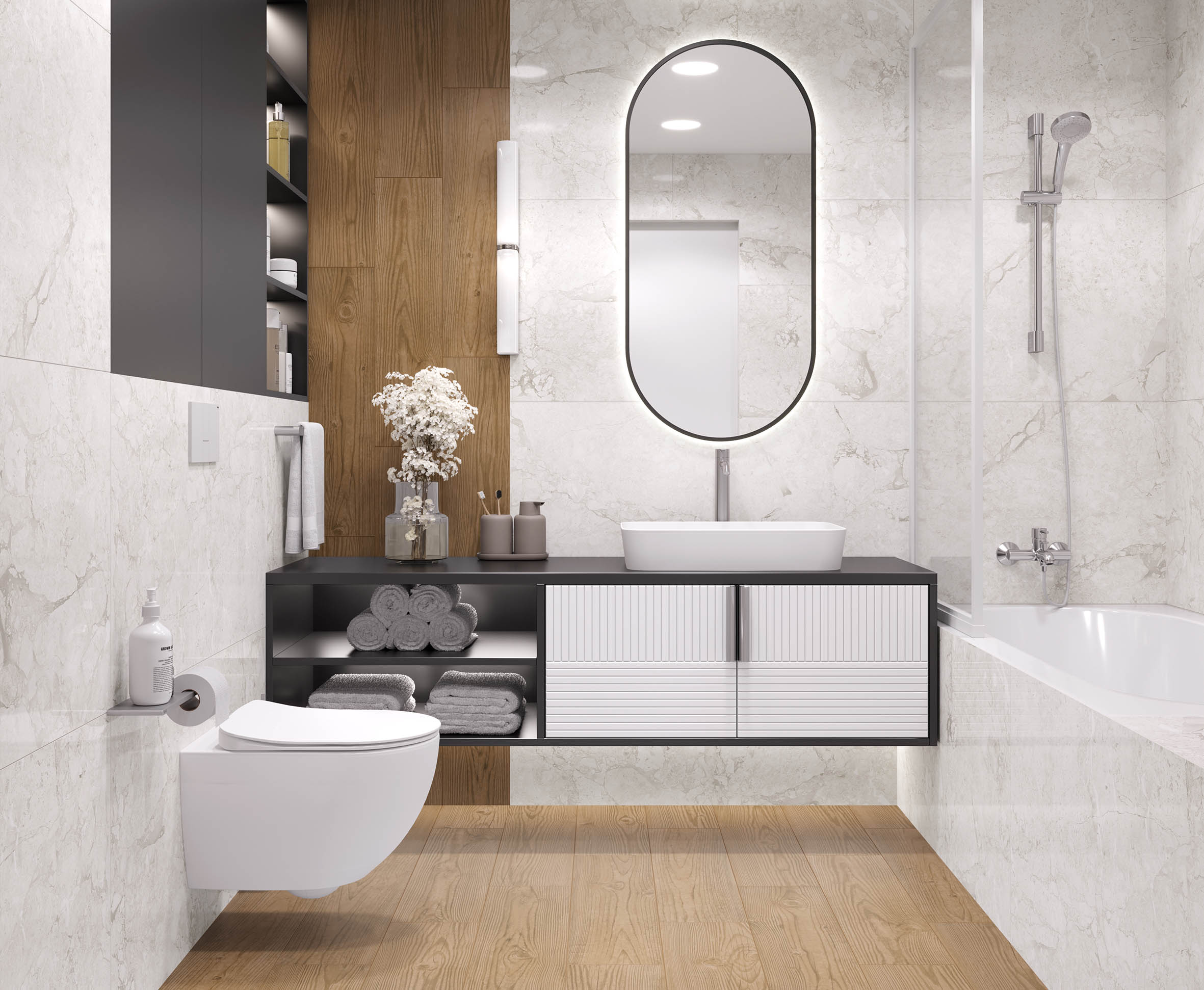 Emil white керамогранит светло-серый полированный 60x60