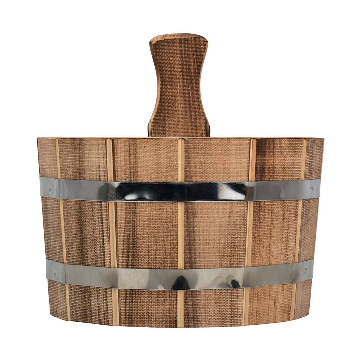 Ушат для бани и сауны 3,5 л нержав. вставка, обожженная липа (1) "банные штучки" 33332