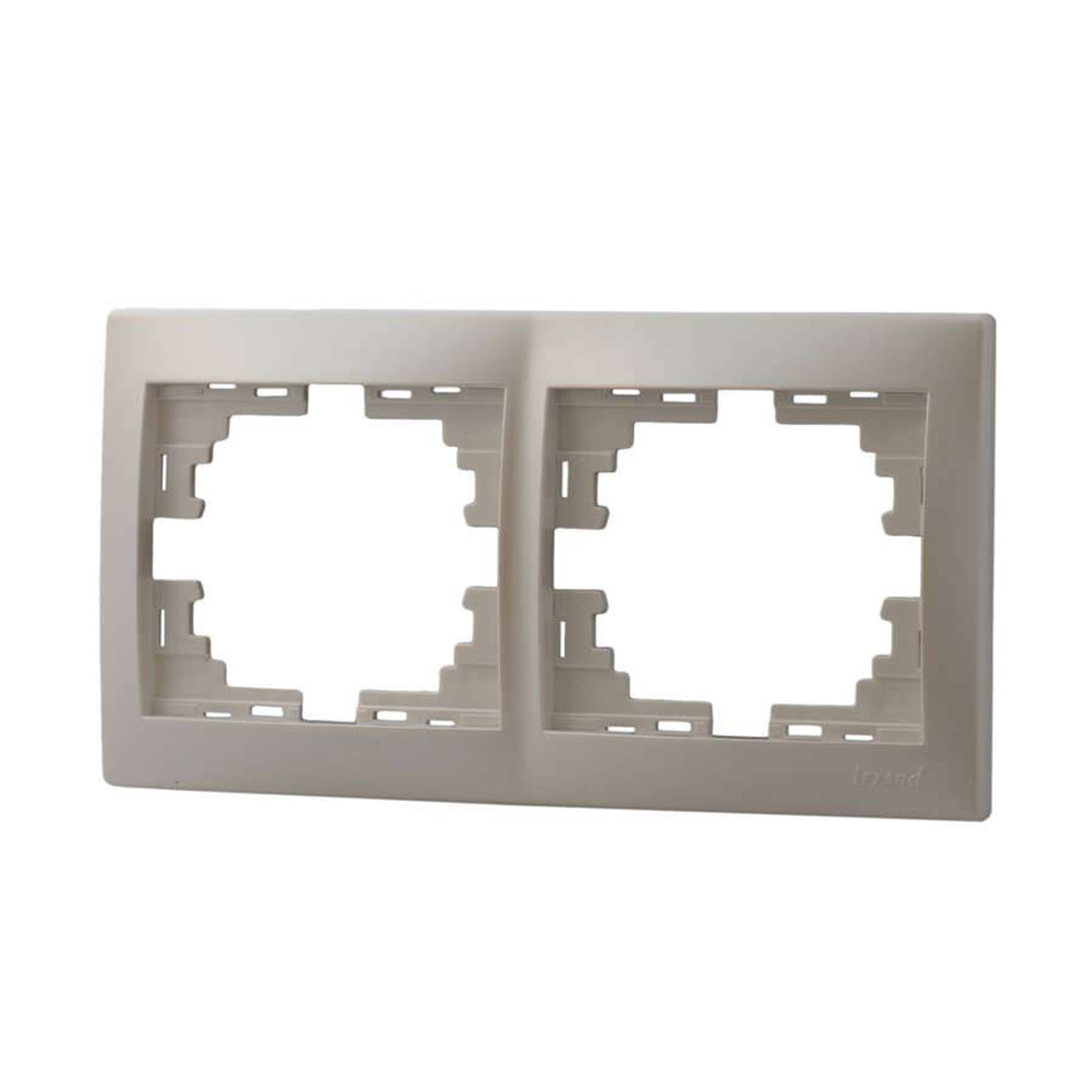 Рамка "mira" 2-х местн. горизонтальная, жемчужно-белый (1/10/120) "lezard" 701-3000-147