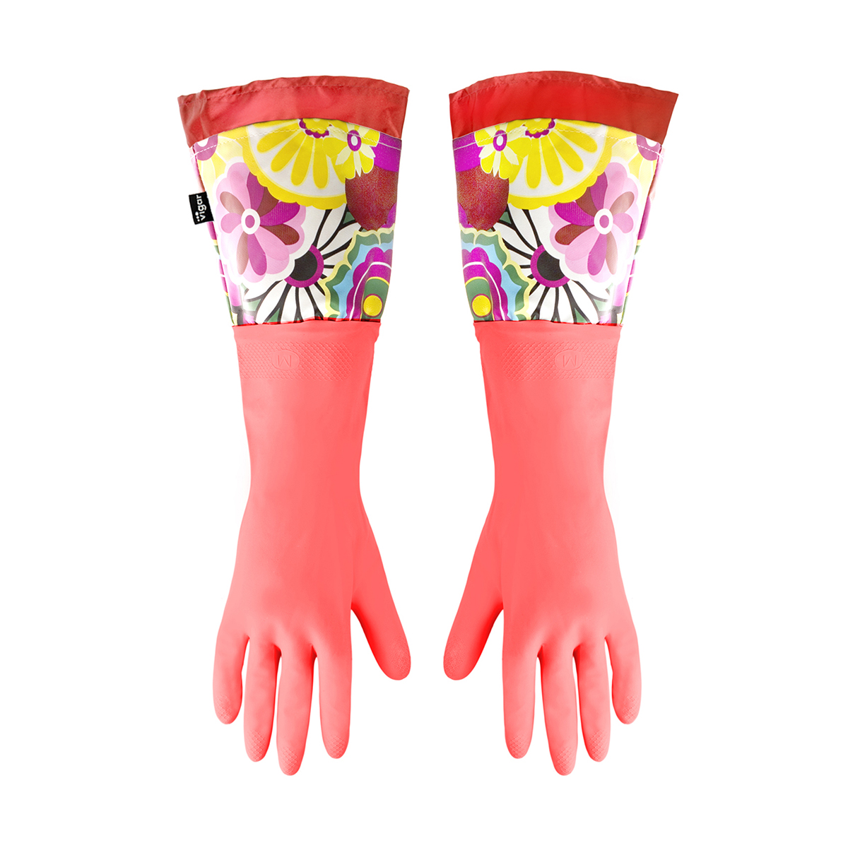 Перчатки резиновые с манжетами "citric red" (1/12) "vigar" 4080