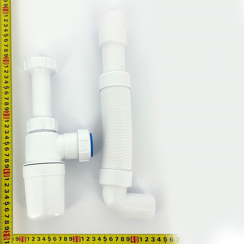 Сифон McALPINE бутылочный 1 1/2" х 32 мм с вып. 70 мм, пробка, отвод L=300-500 мм 90, выход 40/50 мм