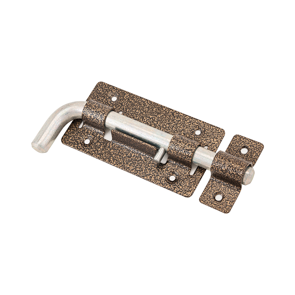 Засов дверной зд-03 круглый г-образный (бронза антик) (20) "секрет"