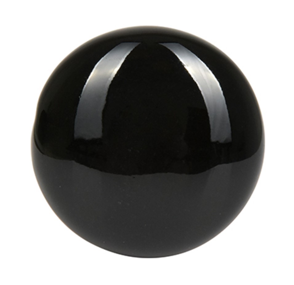 Ручка для мебели керамическая "классика" (черный) (6) "blumen haus"