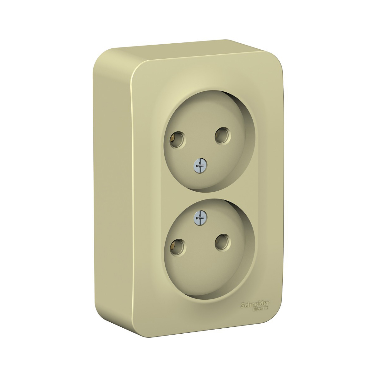 Розетка открыт. уст. "blanca" 2-х местн. 16а, бежевый (1/10/20) "schneider"