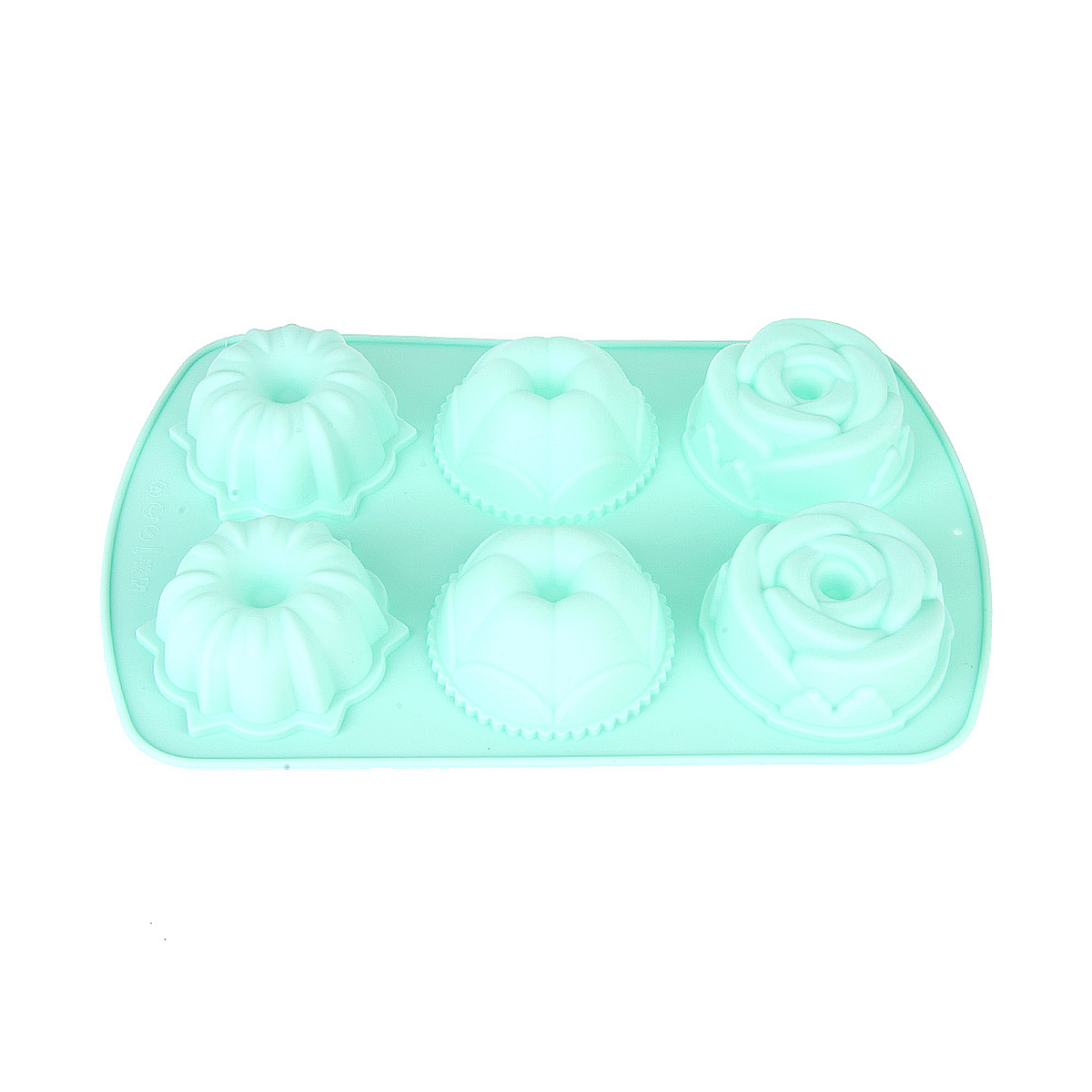 Форма для выпечки силикон. "цветочный микс" 6 ячеек d=7 см, 27*17*3,5 см (1/144) 9902612