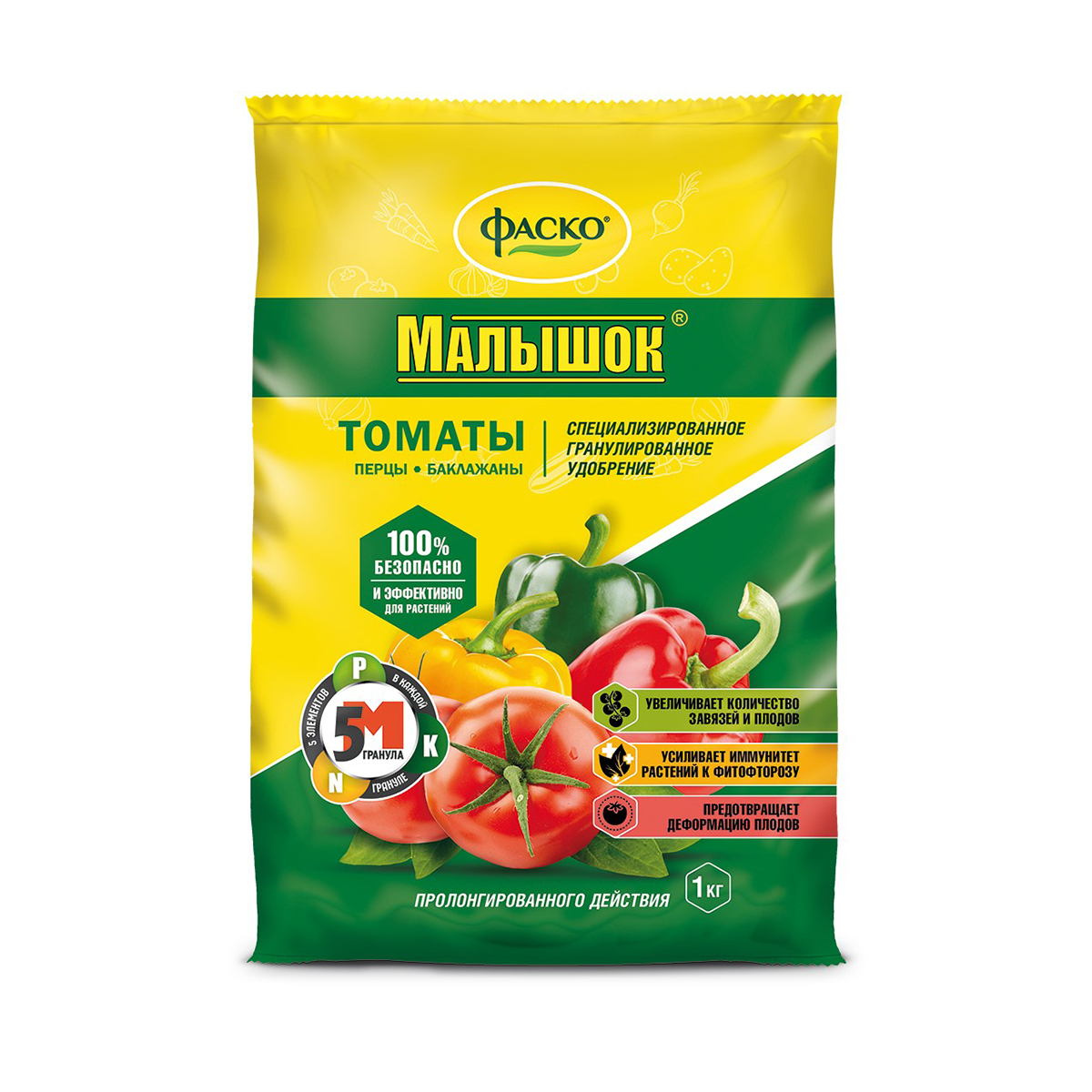 Удобрение "малышок томаты" 1 кг (гранул.) (20) "фаско"