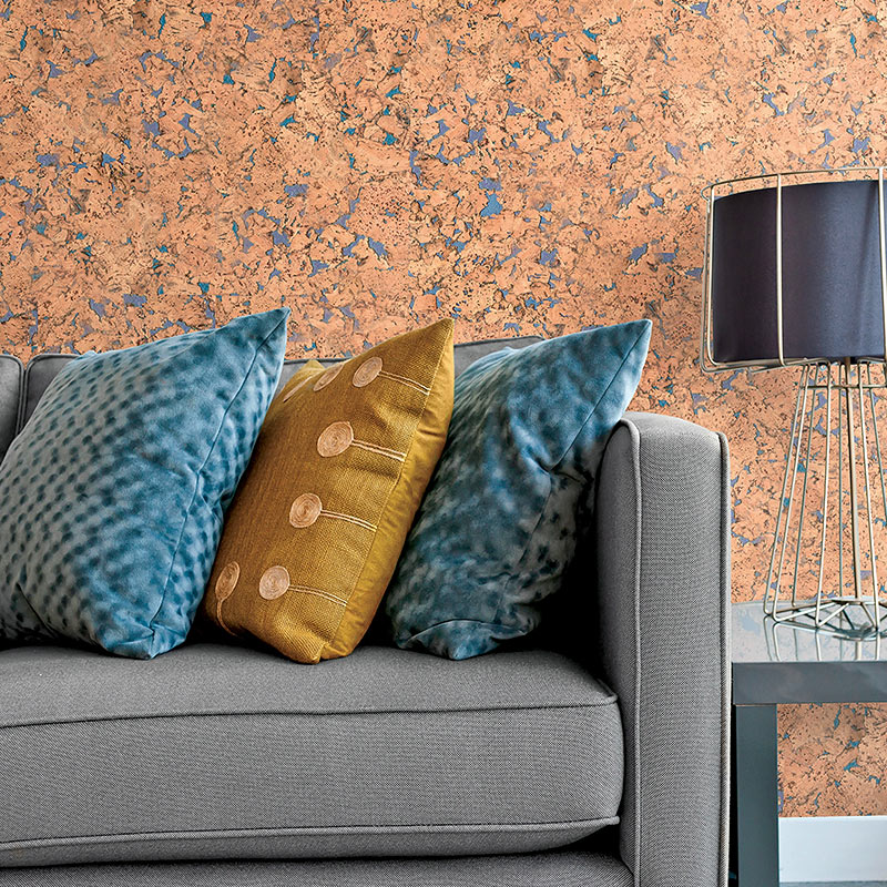 Пробковое настенное покрытие Corkstyle Wall Design Monte Blue Коричневый