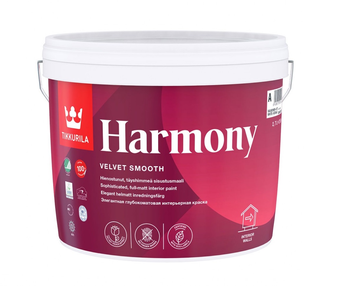Краска акрилатная Тиккурила ГАРМОНИЯ матовая 2,7 л