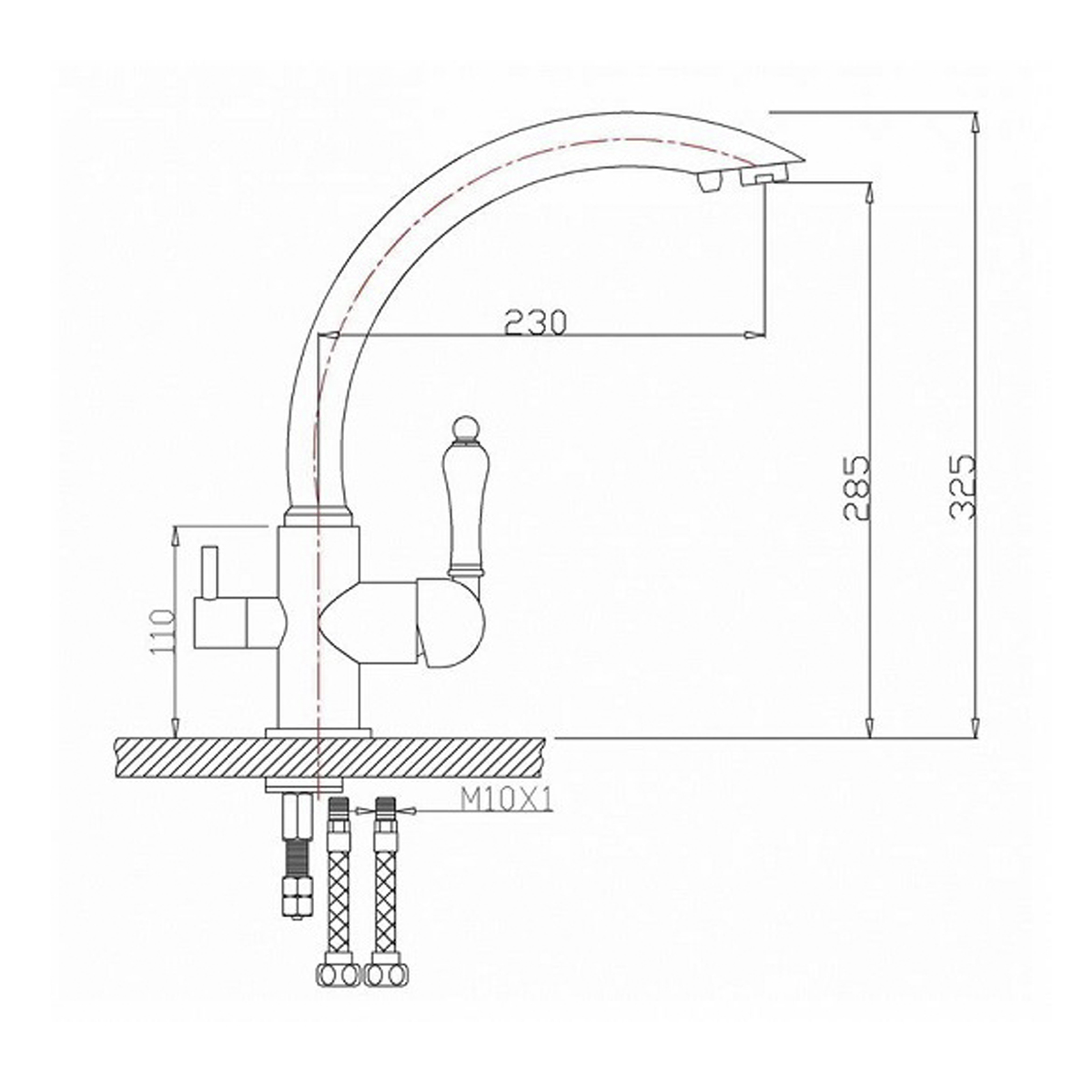 Смеситель для кухни с подключ. к фильтру питьев. воды zr 314 yf-33 satin "zorg"