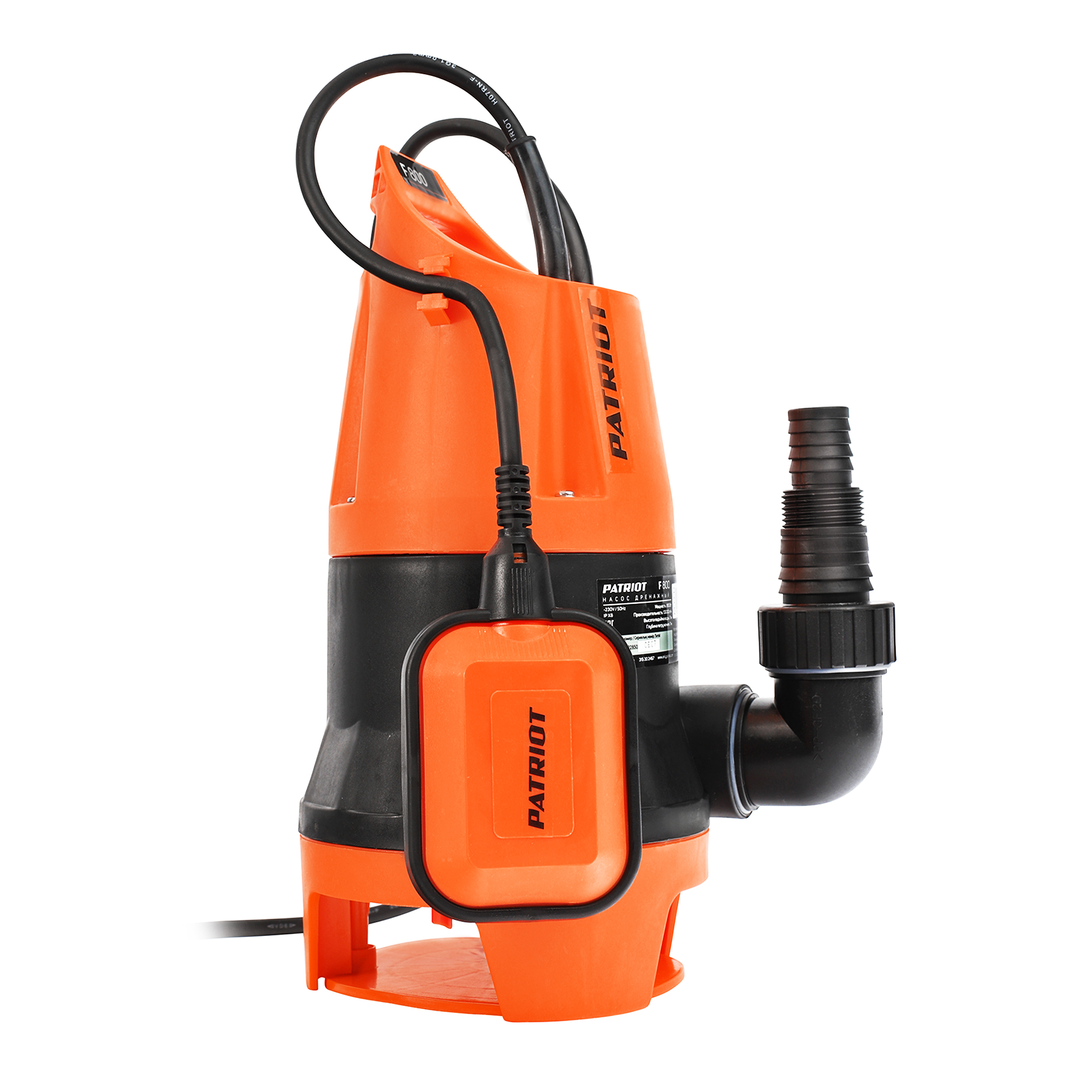 Насос дренажный f-800  810 вт (для грязной воды) (1/4) "patriot" 315302467
