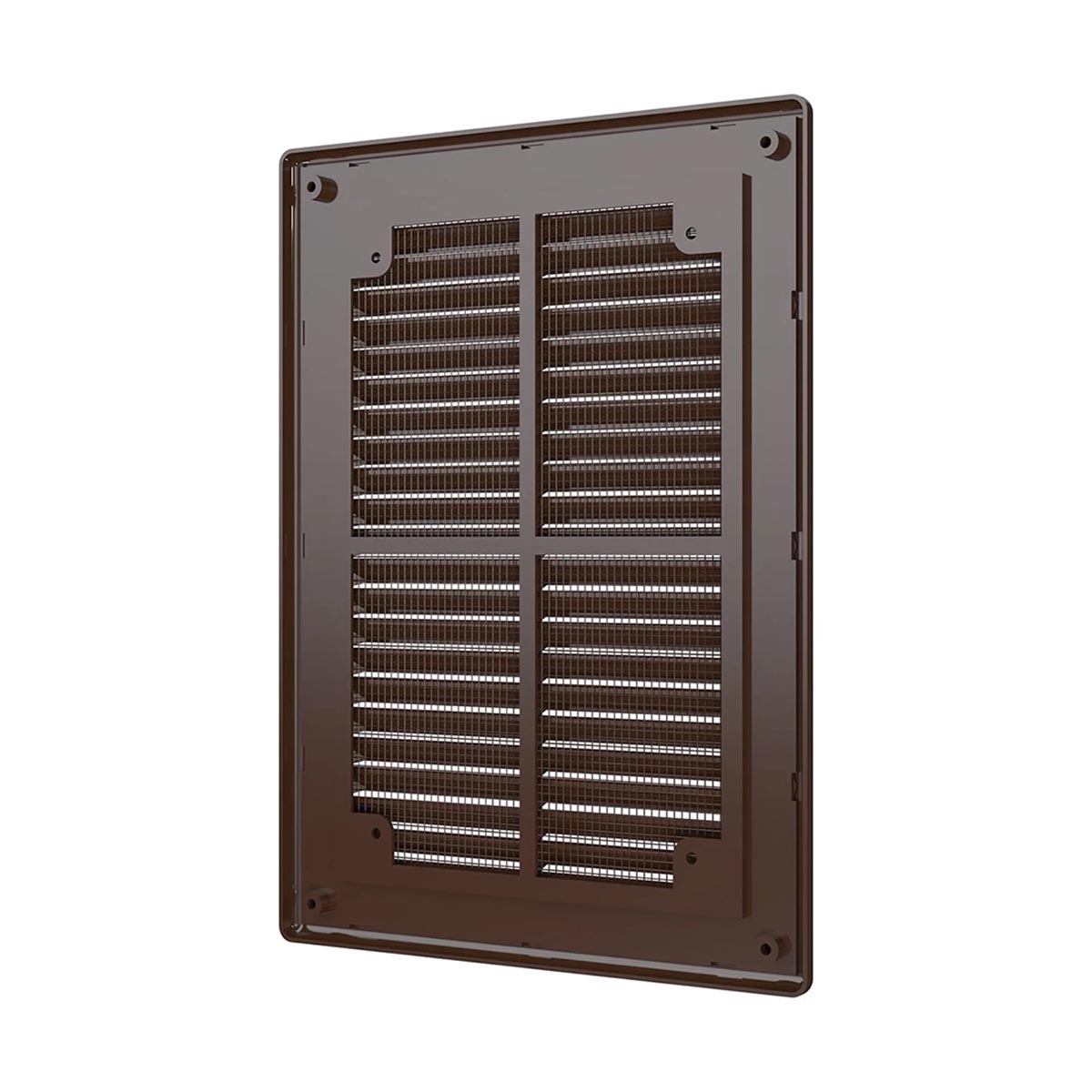 Решетка вентиляц. разъемная с сеткой 183 х 253 мм пласт. коричневая (1/40) "эра" 1825р кор