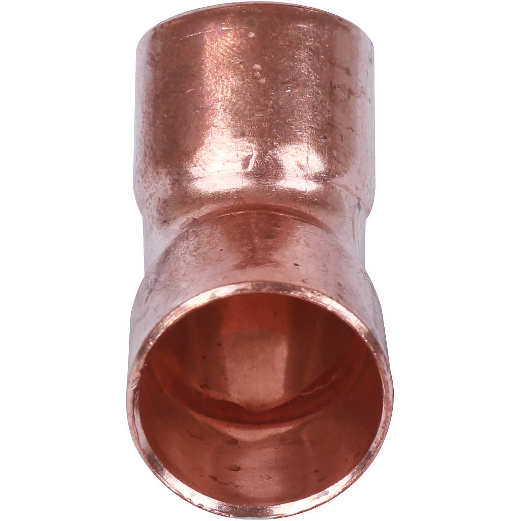 Отвод двухраструбный 22 мм / 45° под пайку медный SANHA 1504122