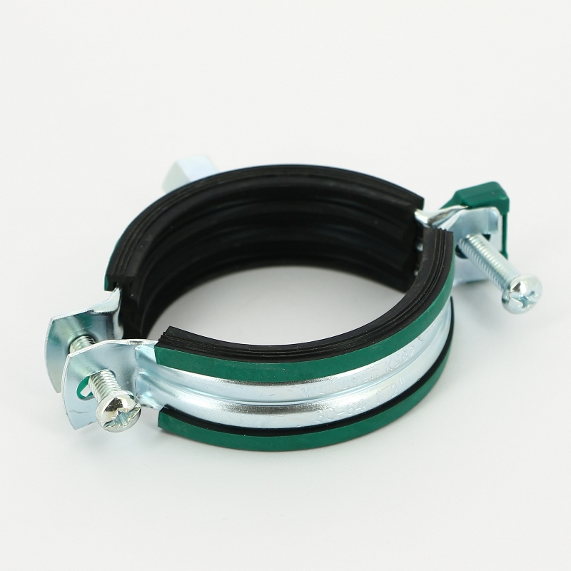 Хомут для труб Walraven KSB2 М8/М10 2" ( ⌀ 60-64 мм) шумопоглощающий, EPDM, быстрый замок