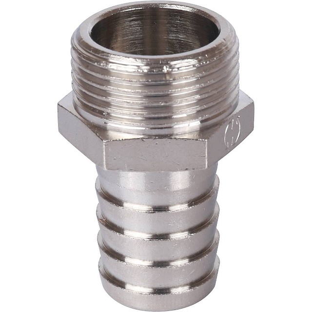 Штуцер НР 3/4" х 25 мм никель STOUT