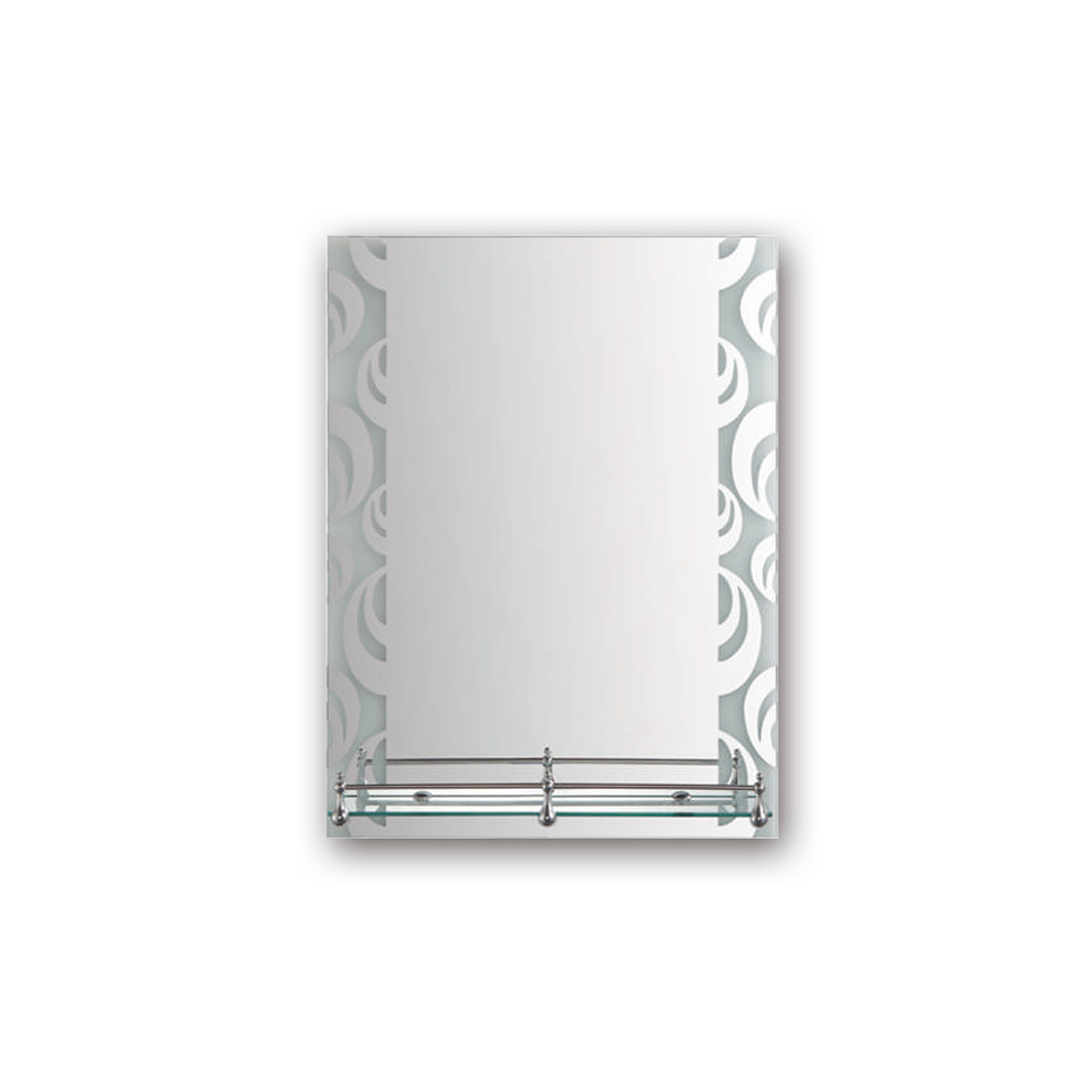 Зеркало f695 прямоугольное 60*45 см, серое (1/20) "frap"