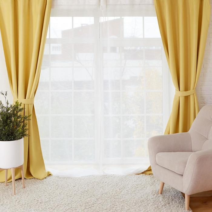 Штора блэкаут 200*250 см, желтый (1/5) "этель" 3277225