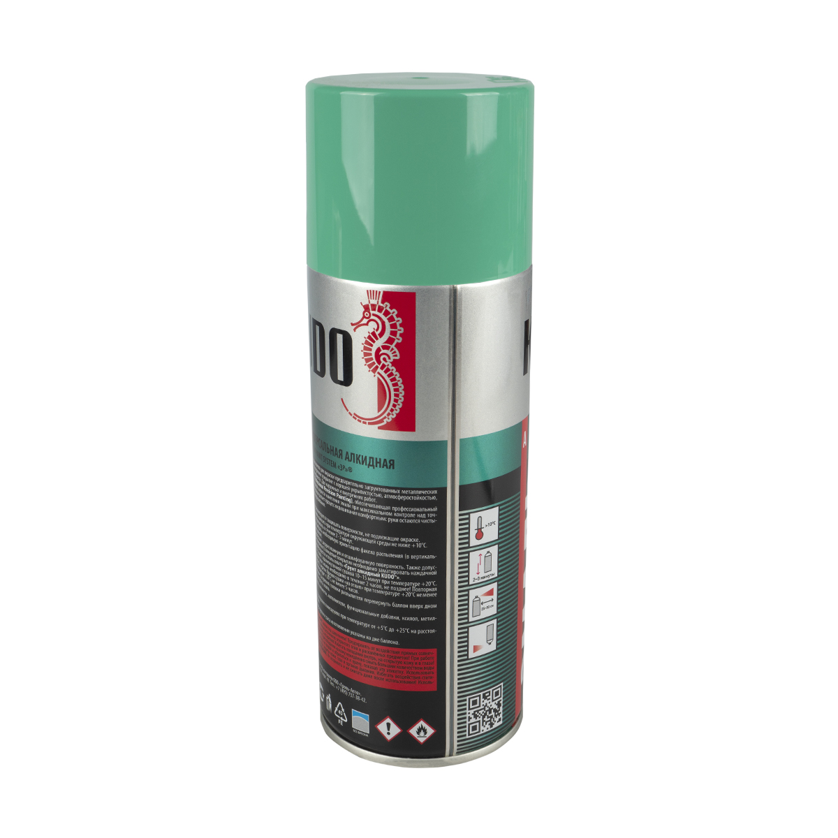 Краска аэрозоль зеленая светлая 520 мл (12) "kudo" ku-1006