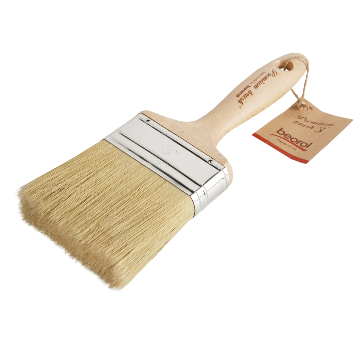 Кисть плоская "premium"  №3  (3/6/138)  "beorol"
